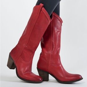 Red Frye Taylor Pull On Cowboy Western Boots Size 7